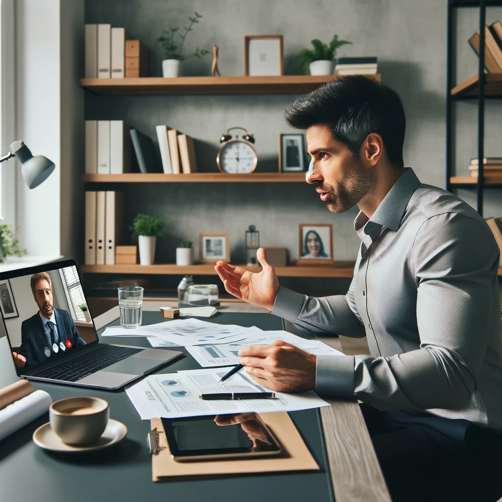 Professionista del settore mutui che assiste un gruppo di clienti con strategie personalizzate